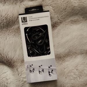 Umbra Flex Double Shower Rings - Elegant Black